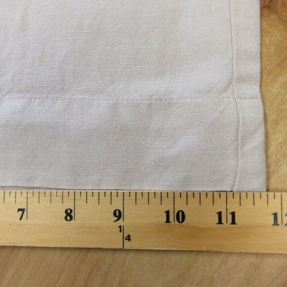 J. JILL Linen Blend Wide Leg Flat Front Crop Ankle Pants Sz L Flax Beige Tan NWT - Picture 15 of 15